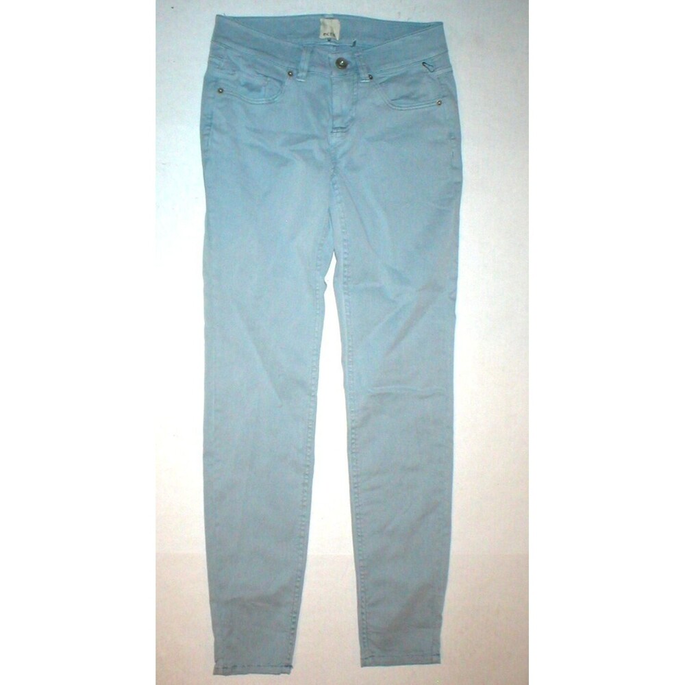 New $156 Womens 00 Ecru Young Jean Blue Pants Nice Skinny 26 X 29 Low Rise Crop